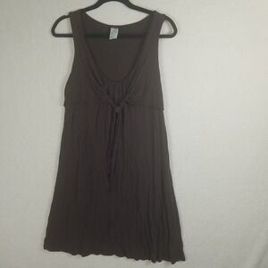 mark. Tunic Tank Top Women Large Brown Excellent V-Neck Tie Front Viscose Boho
